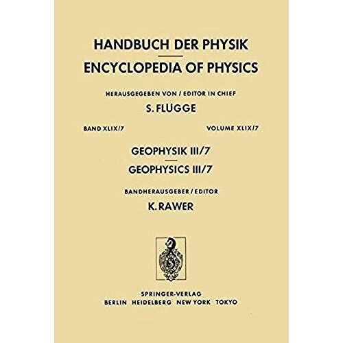 Geophysik Iii / Geophysics Iii