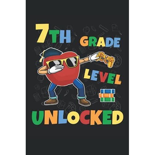 8th Grade Level Unlocked Dabbing Gamer First Day School: Lined Notebook Journal To Do Exercise Book Or Diary (6" X 9"Inch) With 120 Pages