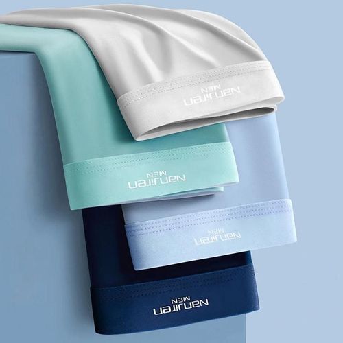 4 Pièces Boxer Shorts Hommes Glace Sous-Vêtements En Soie Hommes Caleçons Respirant Sexy Mince Culotte U Convexe Lingerie Vente En Gros Lots L-6xl.9906.4xl(80-90kg)