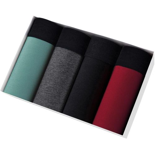 4 Pièces Marque Haute Qualité Coton Boxer Homme Calecon Homme Sous Vetement Homme Caleçon Boxeur Sexy Slip Underwear Men Calvin Shorty Caleçon Homme Culotte Homme Caleçon Boxeur Co.B15 Pack-11.L