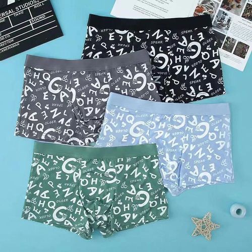 4 Pièces Boxer Shorts Hommes Glace Sous-Vêtements En Soie Hommes Caleçons Respirant Sexy Mince Culotte U Convexe Lingerie Vente En Gros Lots L-6xl.9915.4xl(80-90kg)