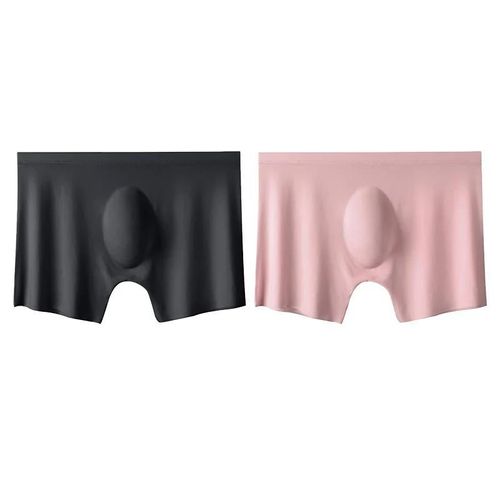 Lot De 2 Culottes Ultra-Fines Pour Hommes,Boxer D'été En Soie Glacée,Sous-Vêtements,Lingerie,Short Respirant,Sexy,Sans Couture.Style 7.Asia 4xl 90-105kg
