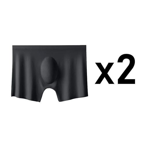 Lot De 2 Culottes Ultra-Fines Pour Hommes,Boxer D'été En Soie Glacée,Sous-Vêtements,Lingerie,Short Respirant,Sexy,Sans Couture.Style 2.Asia 4xl 90-105kg