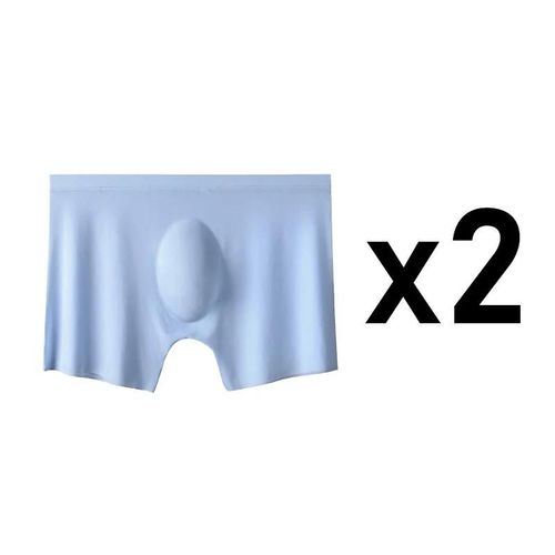 Lot De 2 Culottes Ultra-Fines Pour Hommes,Boxer D'été En Soie Glacée,Sous-Vêtements,Lingerie,Short Respirant,Sexy,Sans Couture.Style 3.Asia 4xl 90-105kg