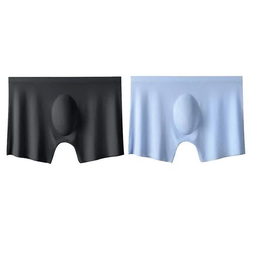 Lot De 2 Culottes Ultra-Fines Pour Hommes,Boxer D'été En Soie Glacée,Sous-Vêtements,Lingerie,Short Respirant,Sexy,Sans Couture.Style 8.Asia 4xl 90-105kg