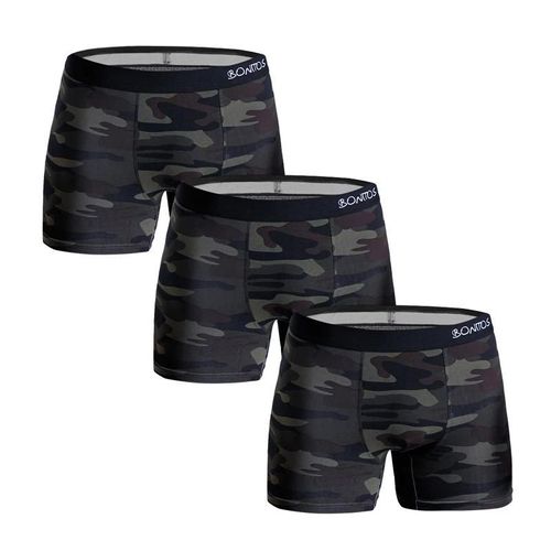 3 Pièces Camouflage Hommes Caleçons Sous-Vêtements Sexy Homme Boxeurs Marques Boxer Slips Lettre Bande Élastique Coton Hommes Culottes Shorts.B5-Camouflage-3pcs.L