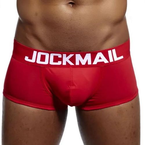 Jockmail Sexy Boxer Hommes Sous-Vêtements Shorts Coton Imprimé Motif Thermique Caleçon Pijama Cuecas Masculinas Calzoncillos Hombre.Jm402red.L(30-32inches)