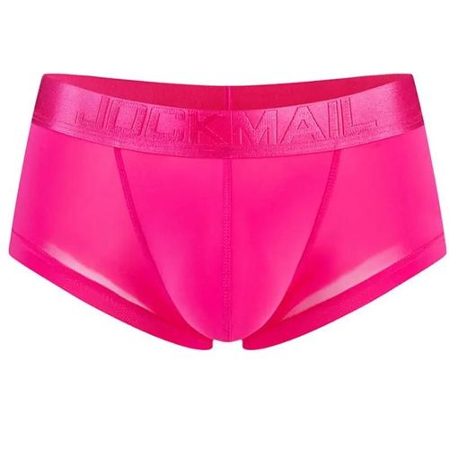 Sous-Vêtements Sexy Pour Hommes,Boxer,Short En Soie Glacée,Culotte Originale,Slip Ultra-Fin,Transparent,Amusant,Gay.Jm492rosered.L