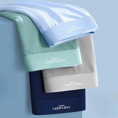Hommes Boxeurs Sous-Vêtements Masculins 3a Sous-Vêtements Antibactériens Glace Soie Hommes Boxer Shorts Respirant Élastique Mâle Culotte Grande Taille L-6xl.D-7705-3.4xl
