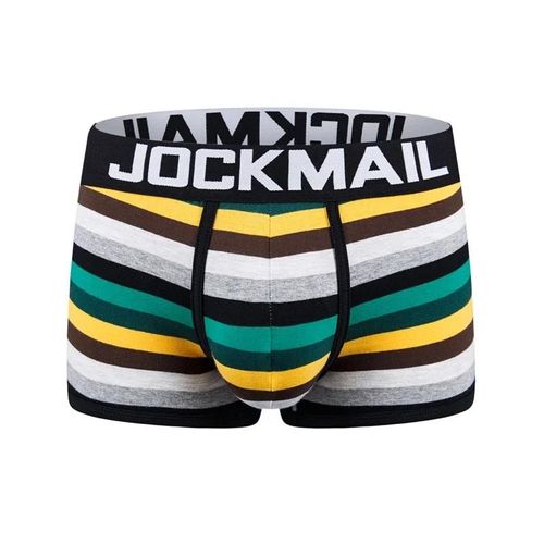 Jockmail Sexy Boxer Hommes Sous-Vêtements Shorts Coton Imprimé Motif Thermique Caleçon Pijama Cuecas Masculinas Calzoncillos Hombre.Jm460black.L(30-32inches)