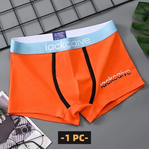 Boxers College Respirants Pour Hommes,Culottes Xl-3xl Pour Hommes,Sous-Vêtements En Coton,Caleçons Confortables,Sous-Vêtements Pour Hommes,1 Pièce,3 Pièces.Mu006-Orange.2xl