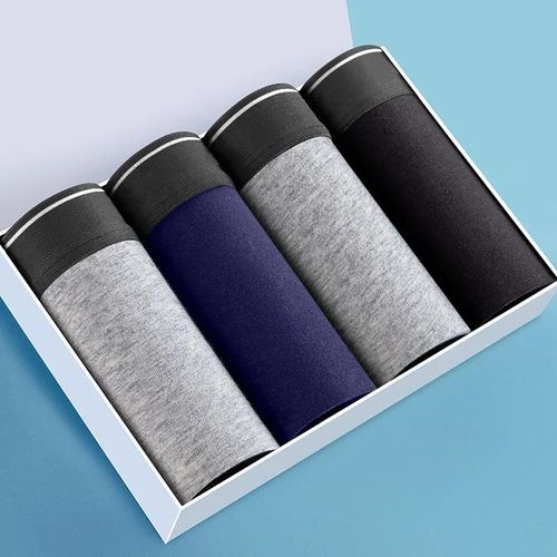 2/3/4/7 Pièces Boxer Hommes Culottes Caleçons Pur Coton Mâle Confortable Respirant Homme Boxershorts Sous-Vêtements Sexy Pour Hommes L-5xl.2xl.4pcs 4-3