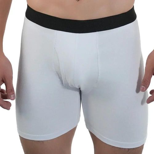 Homme Mi-Long Boxer Shorts Sous-Vêtements De Sport Coton Caleçons Sexy Boxershorts Respirant Culottes Grandes Boxeurs Hombre Cadeaux Pour Hommes.White.2xl(95-105kg)
