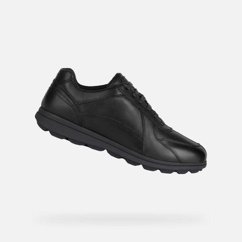 Chaussures Geox Baskets Basses Spherica En Cuir Noir