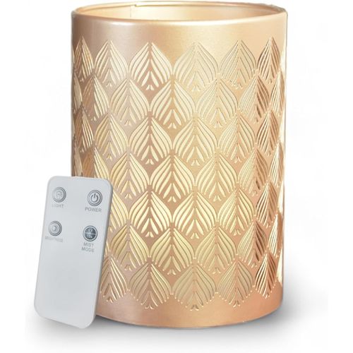 Diffuseur Huile Essentielle Vienne ¿ Diffuseur Ultrasonique Multifonction Aromathérapie À Froid ¿ Diffuseur Électrique Parfum Maison - Télécommande Et Éclairage Led Coloré ¿ Métal Et Verre 