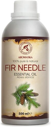 Huile Essentielle Aiguille De Sapin 500ml - Arôme De Noël - Huile Pure Et Naturelle De Sapin - Soin Du Corps - Bien-Être - Diffuseur - Parfum Ambiance 