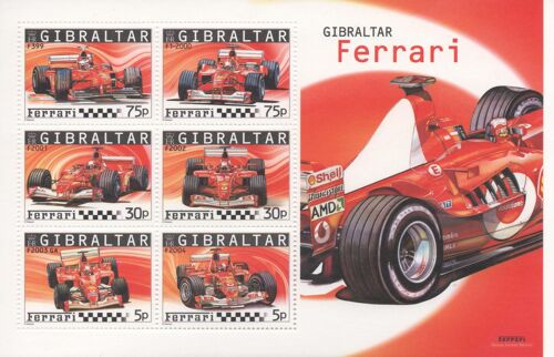 Gibraltar Timbre Les Automobiles Ferrari 2004