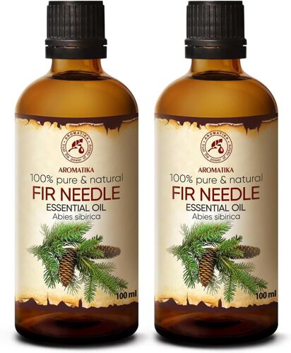 Huile Essentielle De Sapin 200ml - Oleum Pini Sibiricum - Naturelle Essentielle Pur - Parfaite Pour Le Sauna - Aromathérapie - Relaxation - Diffuseur De Arômes 