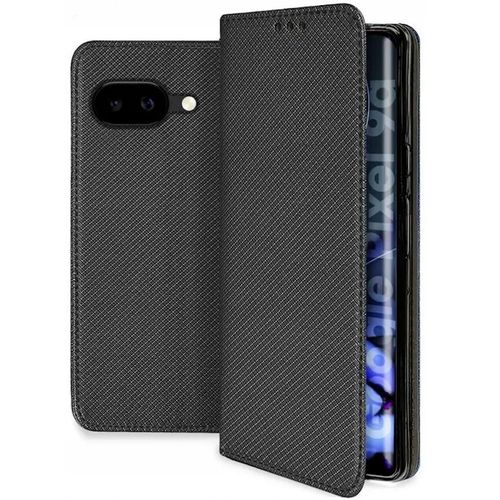 Housse Pour Google Pixel 9a 5g - Etui Coque Pochette Portefeuille + Film Ecran - Noir Magnet