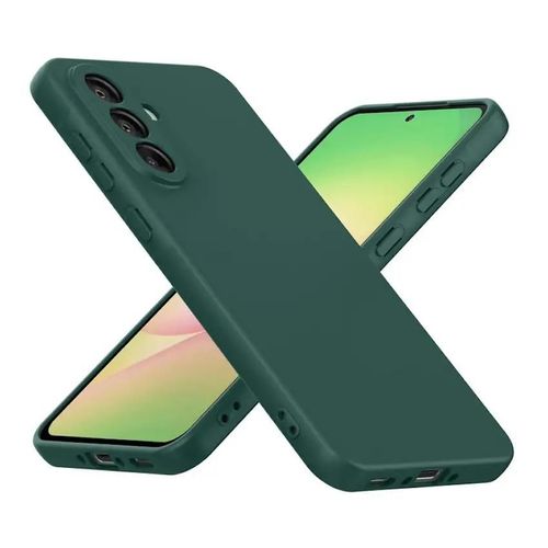 Coque Pour Samsung Galaxy A36 Et A56 5g - Housse Etui Silicone Gel Fine + Verre Trempe - Vert