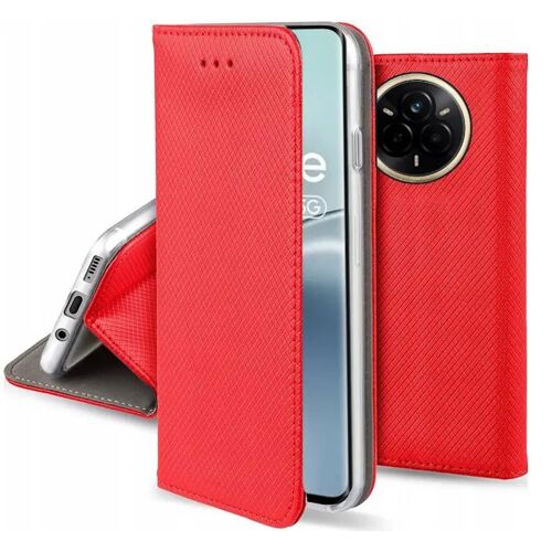 Housse pour Realme 14 Pro 5G - etui coque pochette portefeuille + film ecran - ROUGE MAGNET