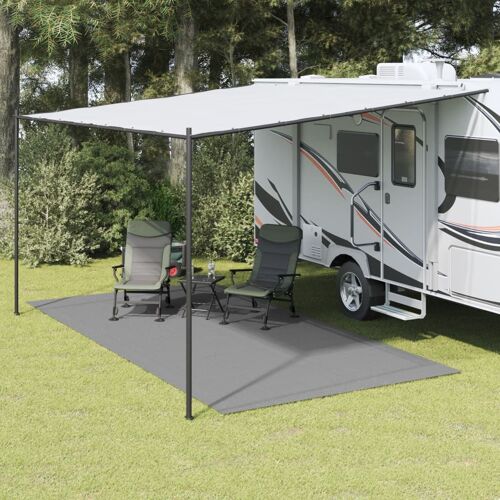 Vidaxl Tapis De Sol De Camping Anthracite 5x2,5 M