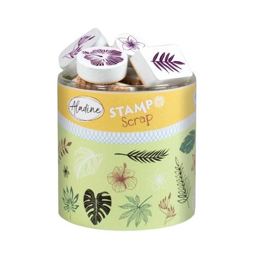 Encreur Et 29 Tampons Stampo Scrap Jungle