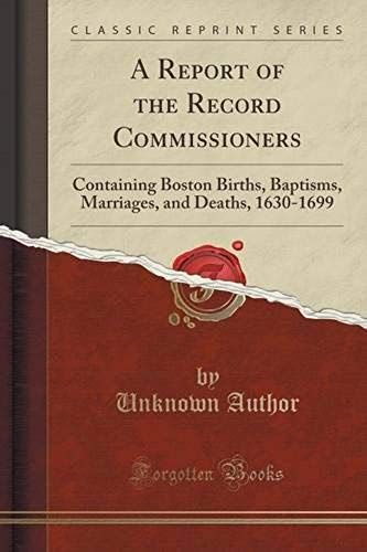 Author, U: Report Of The Record Commissioners