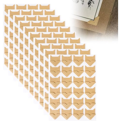 Coins Photo Autocollants 10 Feuilles 240 Pièces Auto-Adhésifs Coins De Montage Photos Pour Diy Journal Scrapbooking Photo Bricolage Album