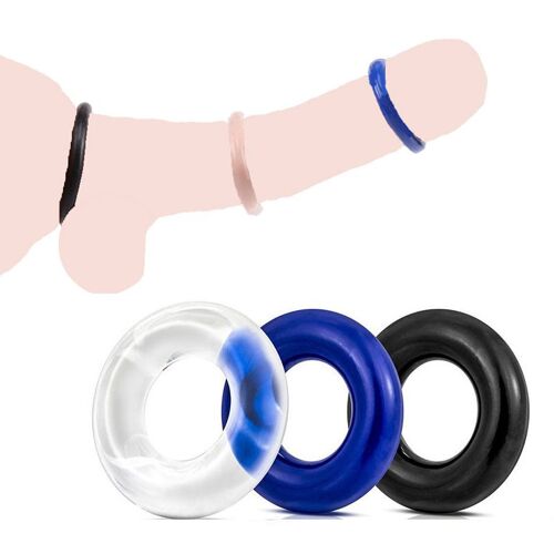 Anneau De Pénis Pour Hommes Adultes, 3 Pièces, Jouets Sexuels Pour Hommes Adultes, Retardement D'éjaculation Prématurée, Anneau De Bite, Érection, Anneau De Pénis Durable