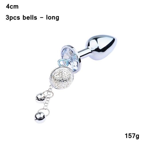 Jouets Sexuels Sm Pour Adultes, Cloche En Métal, Plug Anal En Noyer, Extension D'arrière-Cour Ronde, Argent Palace, Plug Anal, Clip De Poitrine