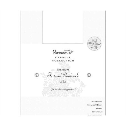 Papiers De Couleur A4 Texturé Ensemble 20pcs - Blanc, Décor De Papier, Carte De Bricolage, Fournitures D'art, Art Journal, Docrafts, De Décors, De Couleur Unie, De Scrapbooking