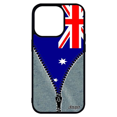 Coque Drapeau Australie Australien Iphone 14 Pro Max Silicone Coupe Du Monde Rugby Football Jo Foot Caoutchouc Etui Jeans 4g