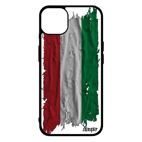 Coque iPhone 14+ Plus silicone drapeau hongrie hongrois telephone de protection case jeux olympiques coupe d'europe football