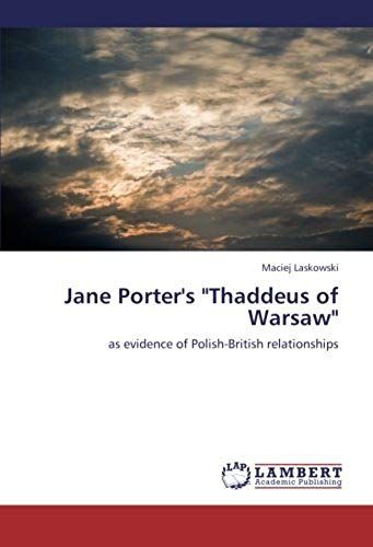 Jane Porter's Thaddeus Of Warsaw