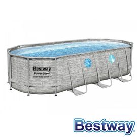 Piscine tubulaire ovale power steel swim vista pool 5.49 x 2.74 x h.1.22 m