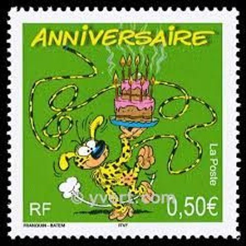 Timbres Pour Anniversaires : Bande Dessinée Marsupulami Année 2003 N° 3569 Yvert Et Tellier Luxe