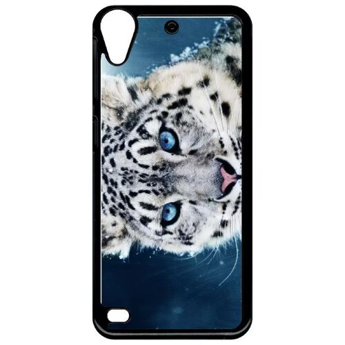 Coque Pour Htc Desire 530 - Tigre Blanc Yeux Bleus - Noir