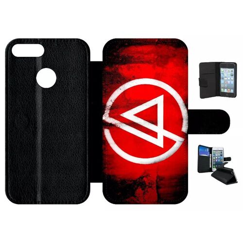 Etui À Rabat Pour Honor 9 Lite - Linkin Park Logo - Simili-Cuir - Noir