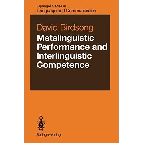 Metalinguistic Performance And Interlinguistic Competence