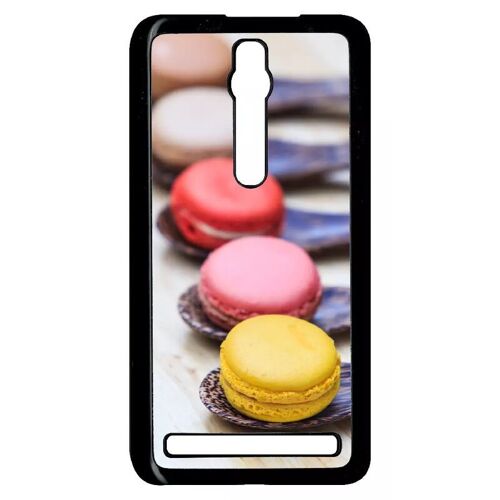 Coque Pour Asus Zenfone 2 Ze551ml - Gourmandise De Macaron - Noir