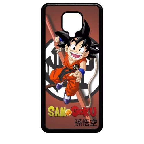 Coque Pour Xiaomi Note 9s - Dbz Sangoku Enfant Kanji Boule De Cristal - Noir