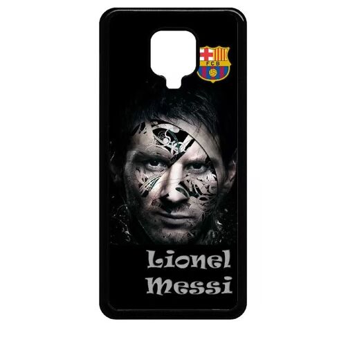 Coque Pour Xiaomi Note 9s - Fc Barcelona Lionel Messi Abstract - Noir
