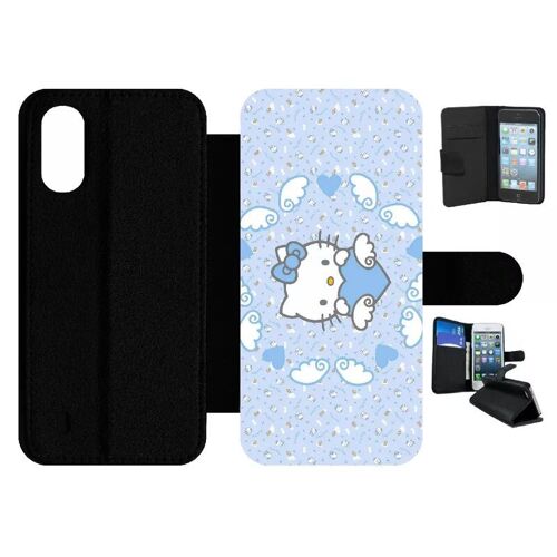 Etui À Rabat Pour Galaxy A01 - Hello Kitty Sweet Dream - Simili-Cuir - Noir