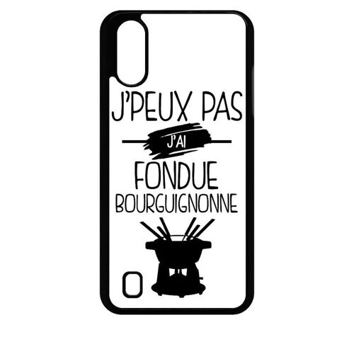 Coque Pour Galaxy A01 - J Peux Pas J Ai Fondue Bourguignonne 1 - Noir