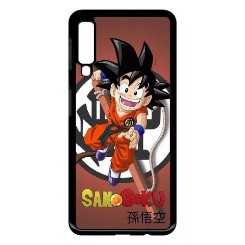Coque Pour Galaxy A7 (2018) - Dbz Sangoku Enfant Kanji Boule De Cristal - Noir