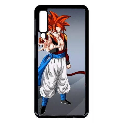 Coque Pour Galaxy A7 (2018) - Dbz Gt Goku Et Vegeta Gogeta Super Saiyan 4 Cheveux Rouge - Noir