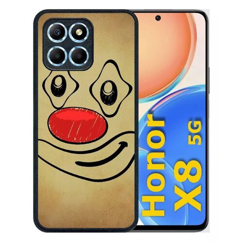 Coque Pour Honor X8 5g - Smiley Clown Nez Rouge - Silicone - Noir