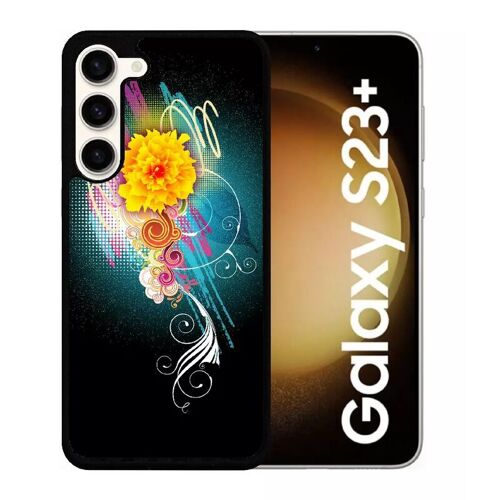 Coque Pour Galaxy S23+ - Flower Vector Designs - Silicone - Noir