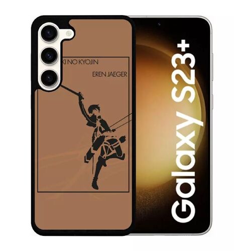 Coque Pour Galaxy S23+ - Shingeki No Kyojin Eren Jazeger - Silicone - Noir